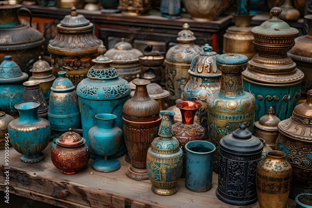 A Colorful Collection of Antique Vases and Urns A Colorful Collection of Antique Vases and Urns