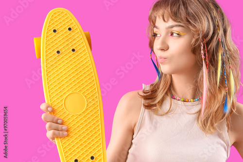 Thoughtful young woman with...