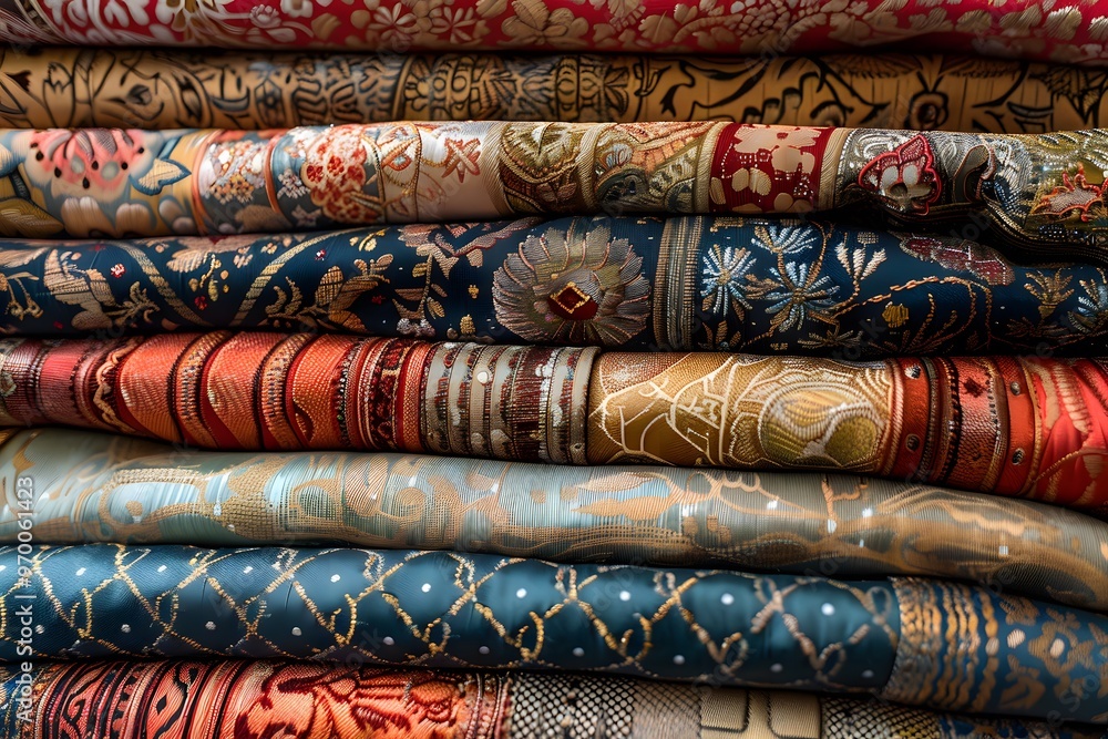 A Vibrant Collection of Intricately Designed Fabrics A Vibrant Collection of Intricately Designed Fabrics