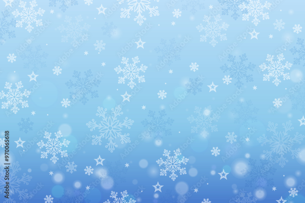 Snowy background in teal blue colors. Delicate snowflakes background sky design. Winter background Snowy background in teal blue colors. Delicate snowflakes background sky design. Winter background