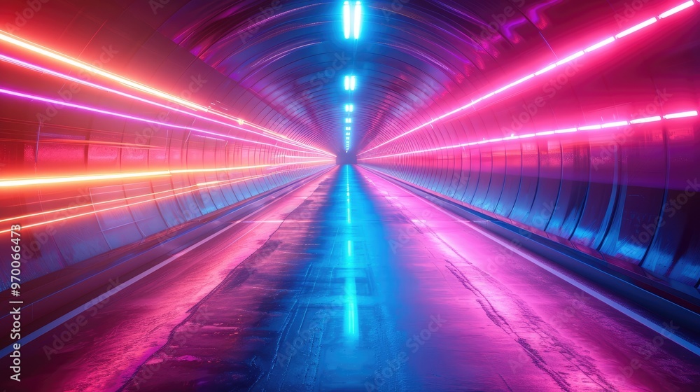 Road speed motion light effect background. Tunnel of colorful lights, multi color fractal tunnel. Big data, abstract glowing background. Road speed motion light effect background. Tunnel of colorful lights, multi color fractal tunnel. Big data, abstract glowing background.