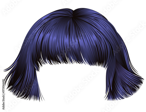 trendy hairs brunette black colors .
 kare fringe . beauty fashion