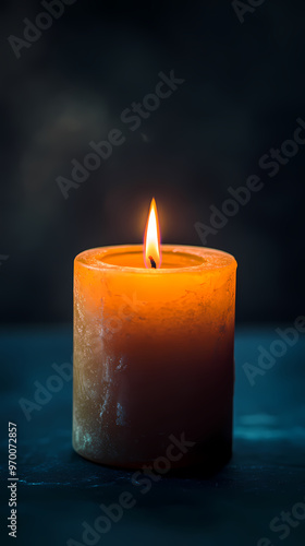 Silent atmosphere in warm candlelight