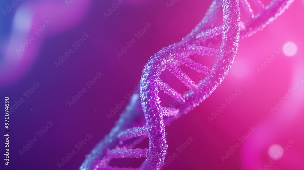 DNA Double Helix - Genetic Code in Purple and Pink DNA Double Helix - Genetic Code in Purple and Pink