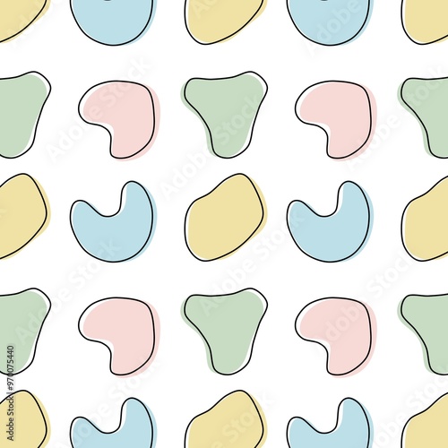 Wallpaper Mural Repeating raster pattern with spots in pastel colors Torontodigital.ca