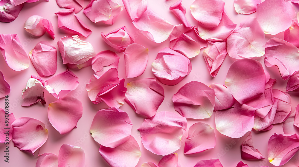 Fototapeta premium Dreamy Pink Petals: On a pink background.