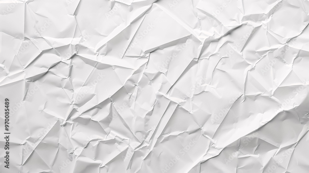 Obraz premium Empty Blank White Paper: Texture with crease pattern surface for page background.