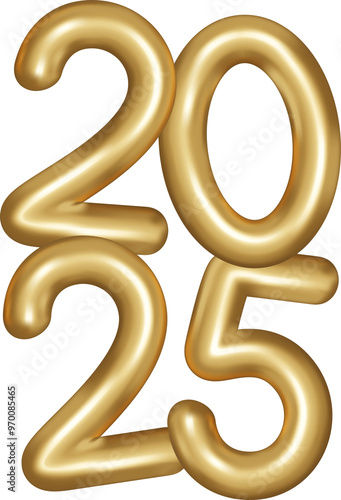 new year 2025 gold number