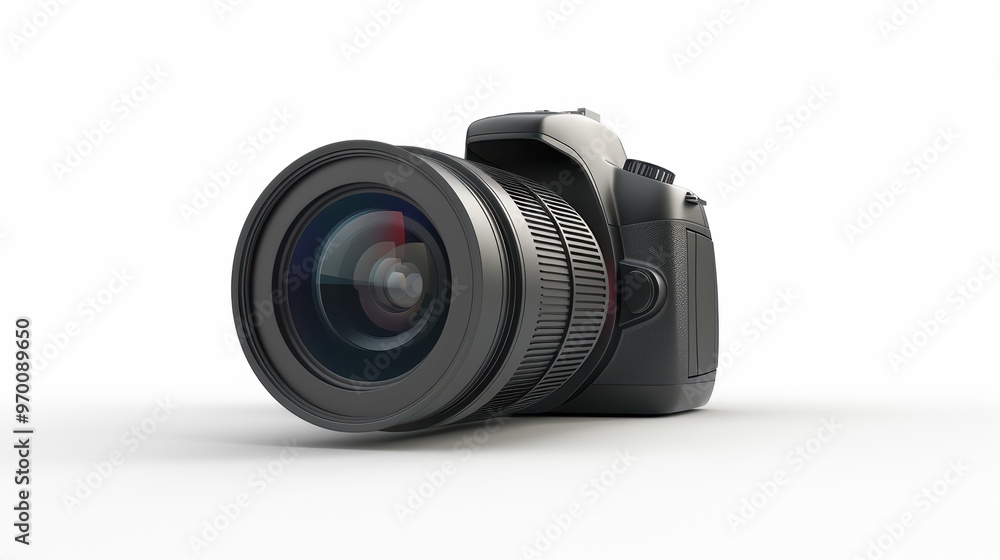 High-quality DSLR camera with a large lens, perfect for capturing stunning photographs in various settings. High-quality DSLR camera with a large lens, perfect for capturing stunning photographs in various settings.