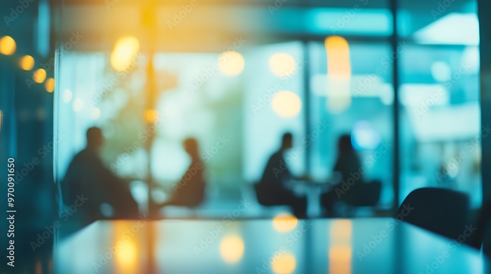 Blurred abstract image of people in meeting, business teamwork concept Blurred abstract image of people in meeting, business teamwork concept