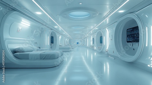 Futuristic Space Station Corridor