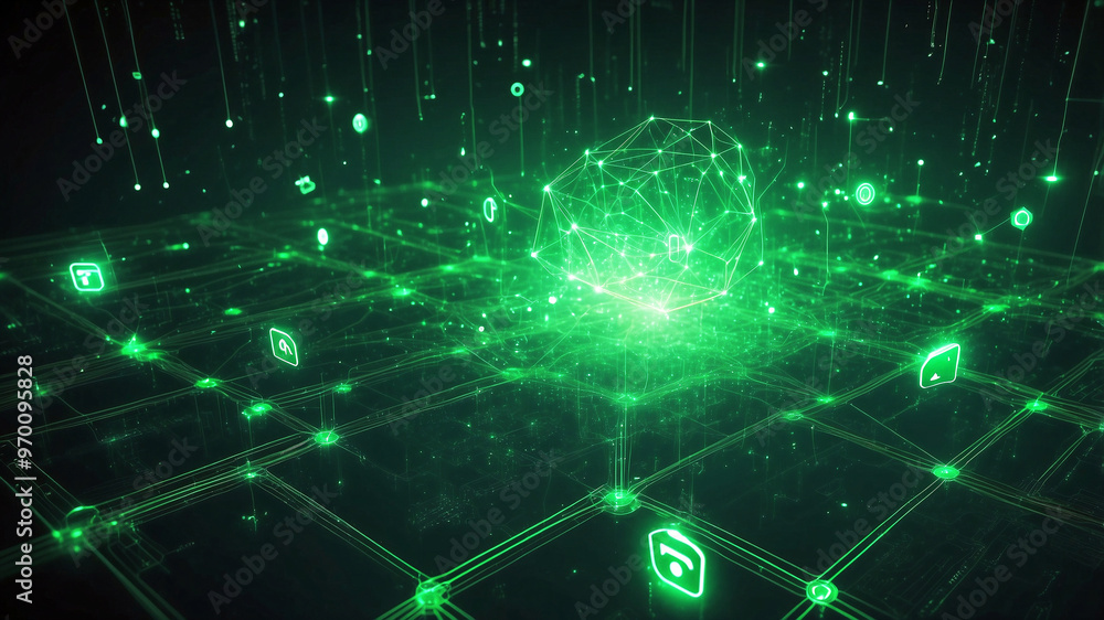 Obraz premium Network cyberspace concept