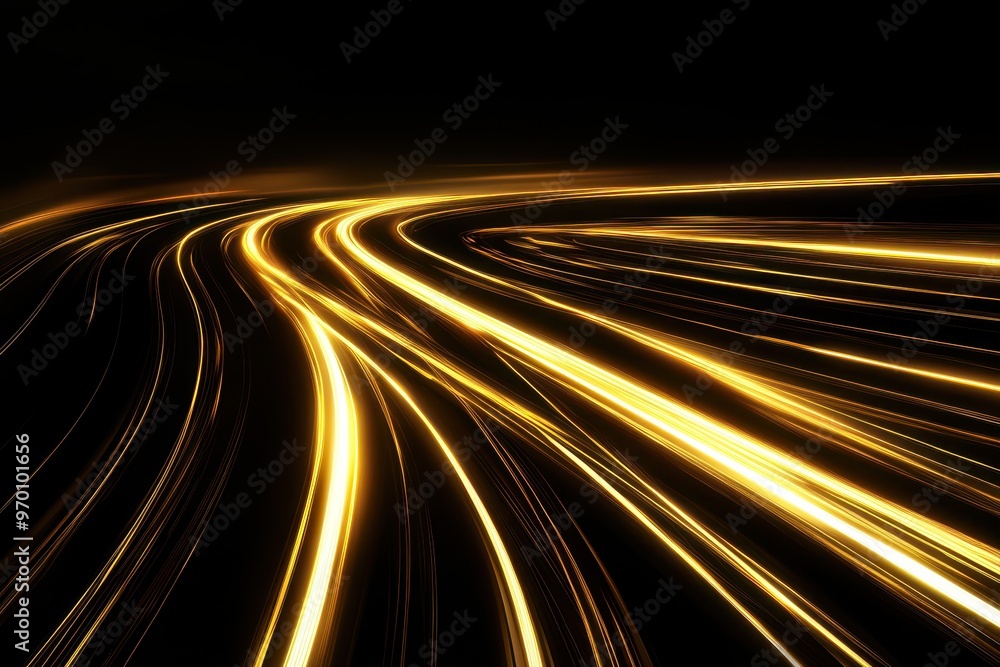 shimmering gold car lights on dark backdrop shimmering gold car lights on dark backdrop