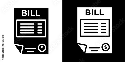 bills icon Isolated flat vector in outline