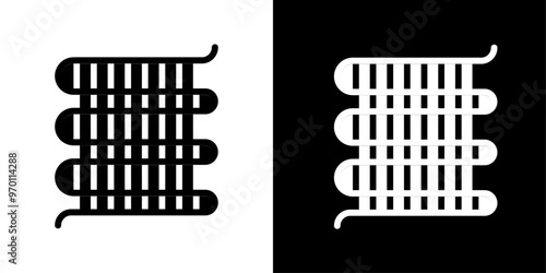 Condenser coil icon Isolated flat vector in outline