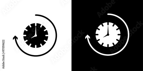 Duration icon Isolated flat vector in outline