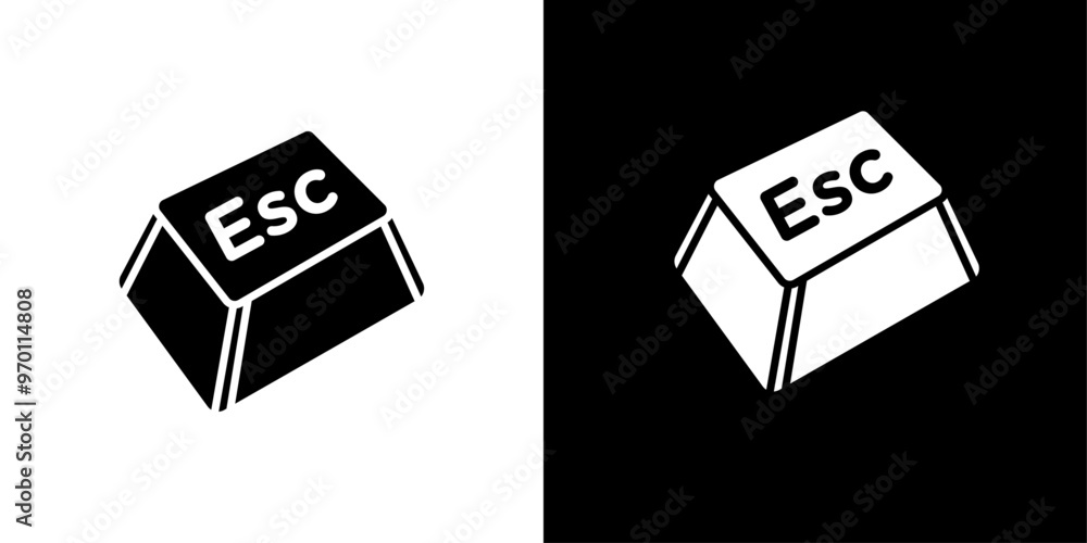 Esc icon Isolated flat vector in outline Esc icon Isolated flat vector in outline