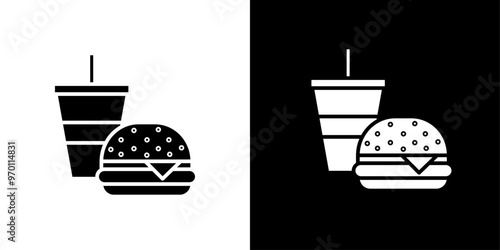Fast food icon Isolated flat vector in outline