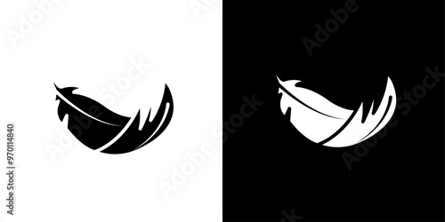 Feather icon Isolated flat vector in outline