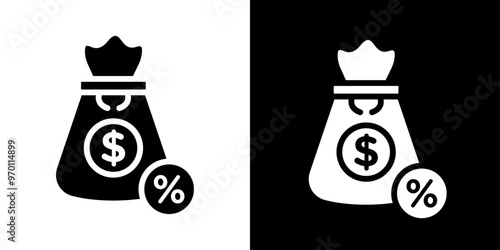 fixed deposit icon Isolated flat vector in outline