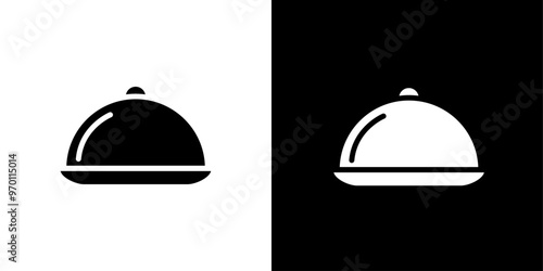 Food tray icon Isolated flat vector in outline