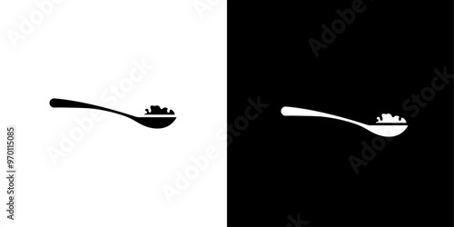 full spoon icon Isolated flat vector in outline