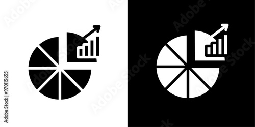 Market share icon Isolated flat vector in outline