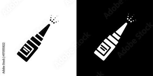 Nasal spray bottle icon Isolated flat vector in outline