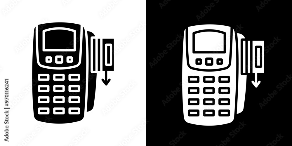 POS system icon Isolated flat vector in outline POS system icon Isolated flat vector in outline