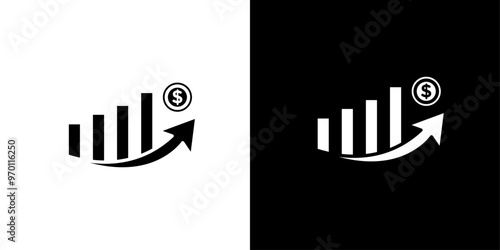 profit growth icon Isolated flat vector in outline