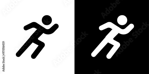 Running icon Isolated flat vector in outline