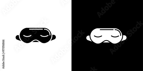 Sleeping mask icon Isolated flat vector in outline