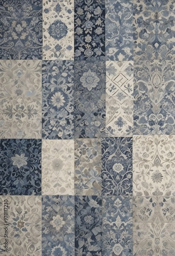 A patchwork of various ornate and intricate pattern