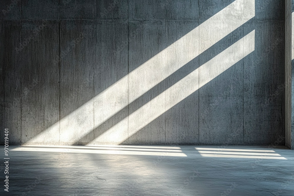 Concrete Wall with Sunlight Casting Parallel Shadows Concrete Wall with Sunlight Casting Parallel Shadows