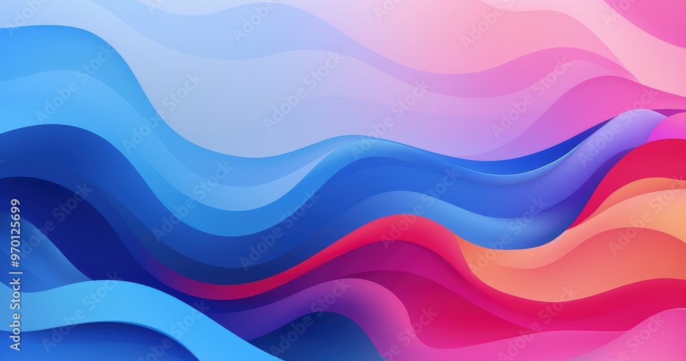 A vibrant abstract background featuring flowing waves in shades of blue, pink, and orange, ideal for digital design. A vibrant abstract background featuring flowing waves in shades of blue, pink, and orange, ideal for digital design.