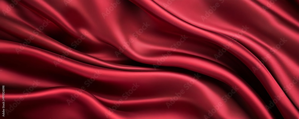 Fototapeta premium Abstract representation of tannins in wine, with deep red textures flowing like liquid silk, Wine Red Tannins, Abstract Art in Wine