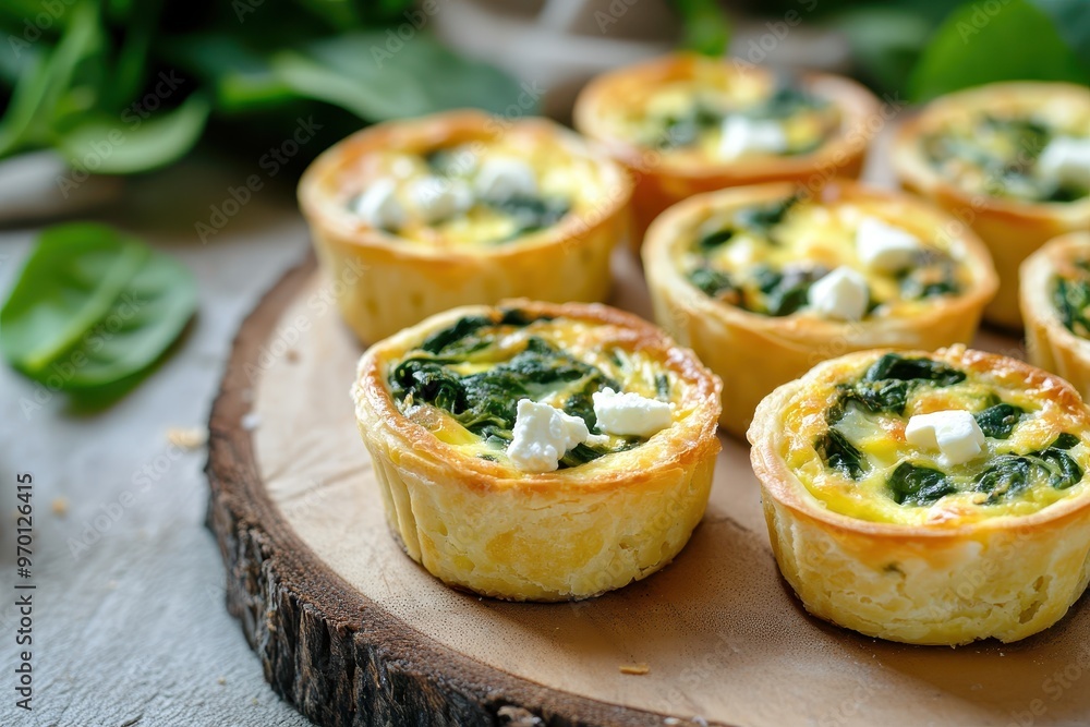 Mini Egg Quiches with Homemade Spinach and Feta Mini Egg Quiches with Homemade Spinach and Feta