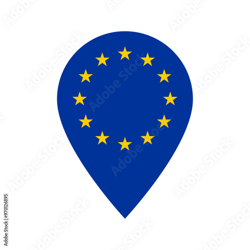 European union flag location icon