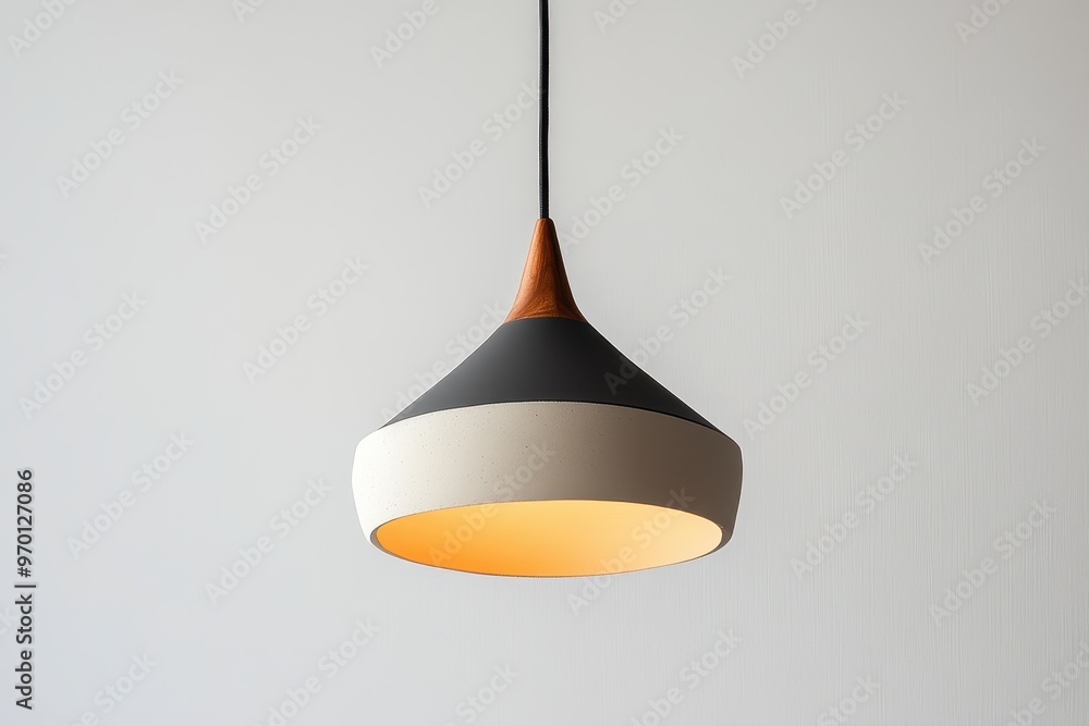 Fototapeta premium Modern pendant light on white background