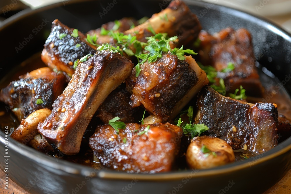 Mushroom ribs stew with tea tree flavor Mushroom ribs stew with tea tree flavor
