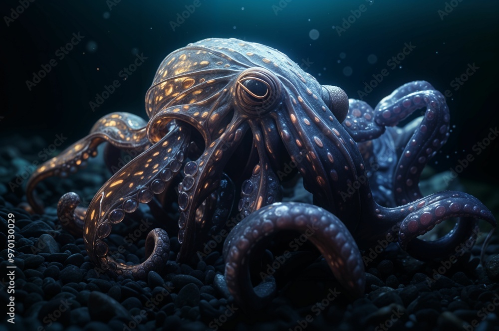 Octopus in the sea.. Octopus in the sea..