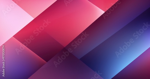 A vibrant abstract background featuring intersecting geometric shapes in shades of pink, purple, and blue, ideal for digital designs.