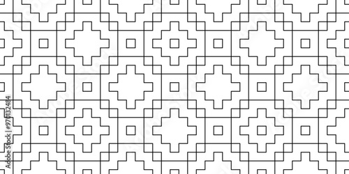 Black and white seamless illustrations. Coloring book, colouring page for children and adults. Decorative abstract linear vector pattern design. Line art drawing. Easy to edit color and line
