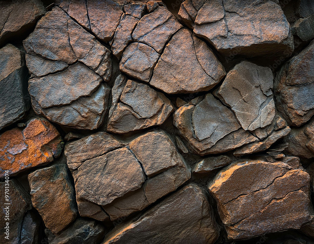 A close-up of a rough stone surface, with cracks and uneven textures. The earthy, raw feelin A close-up of a rough stone surface, with cracks and uneven textures. The earthy, raw feelin