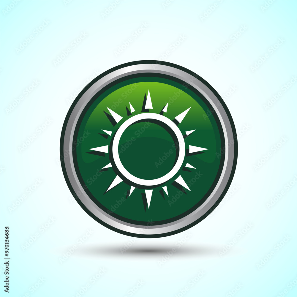 Sun Icon Button Design Illustration, Sunlight Sign Sun Icon Button Design Illustration, Sunlight Sign