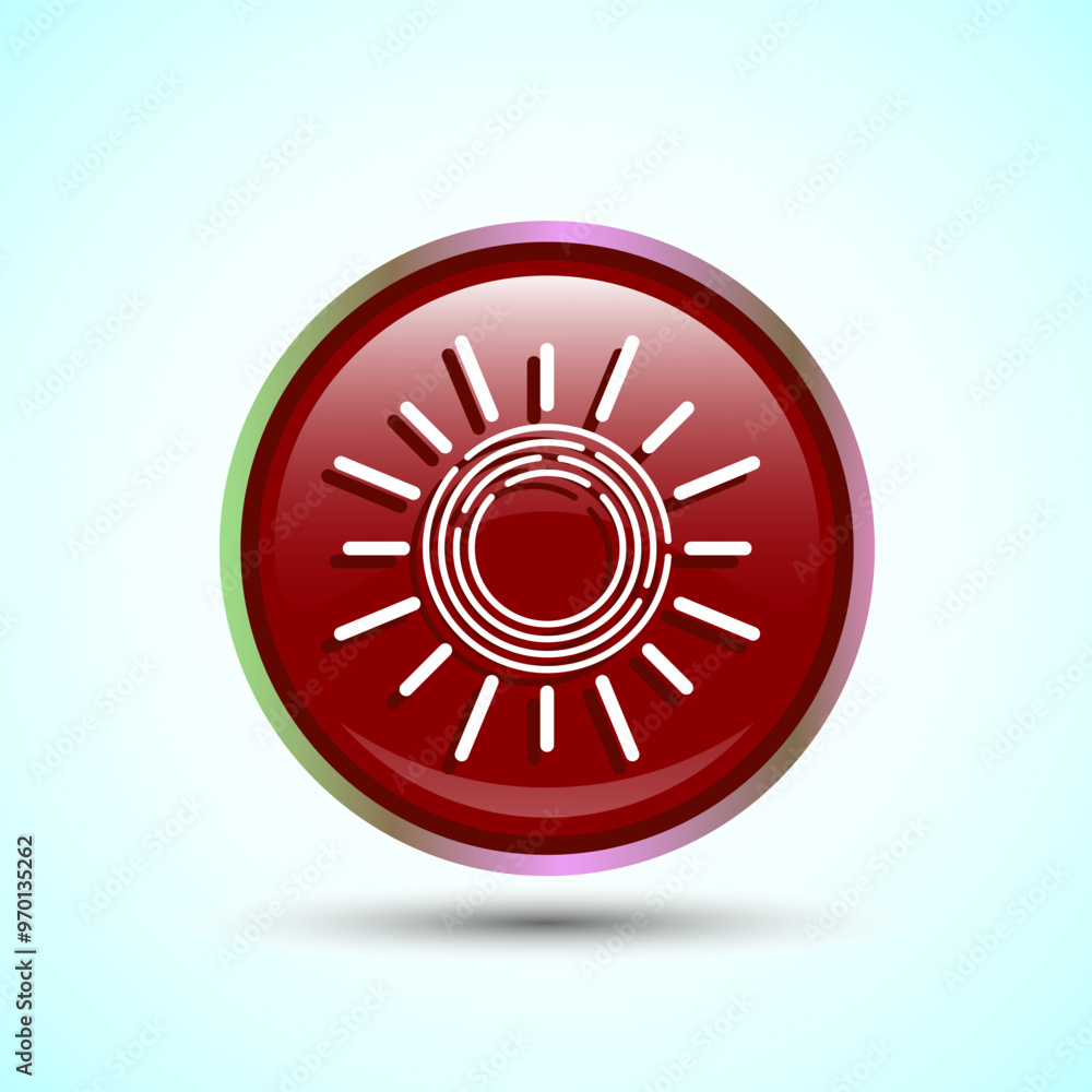 Sun Icon Button Design Illustration, Sunlight Sign Sun Icon Button Design Illustration, Sunlight Sign