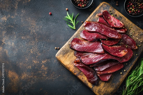 Smoked duck breast jerky delicious appetizer