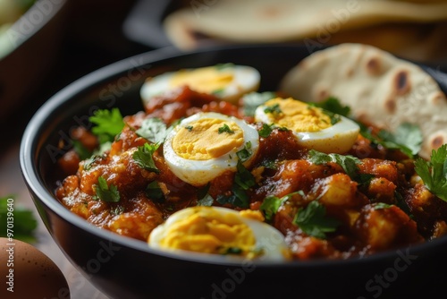 Spicy egg roast pairs nicely with Indian breads photo