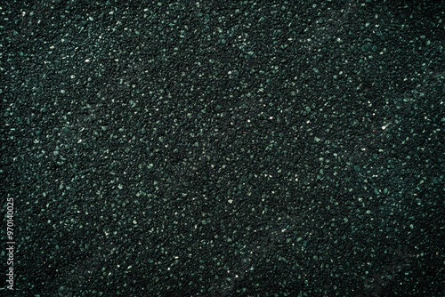 Textured dark green rubber flooring outdoor sports ground background top view with copy space