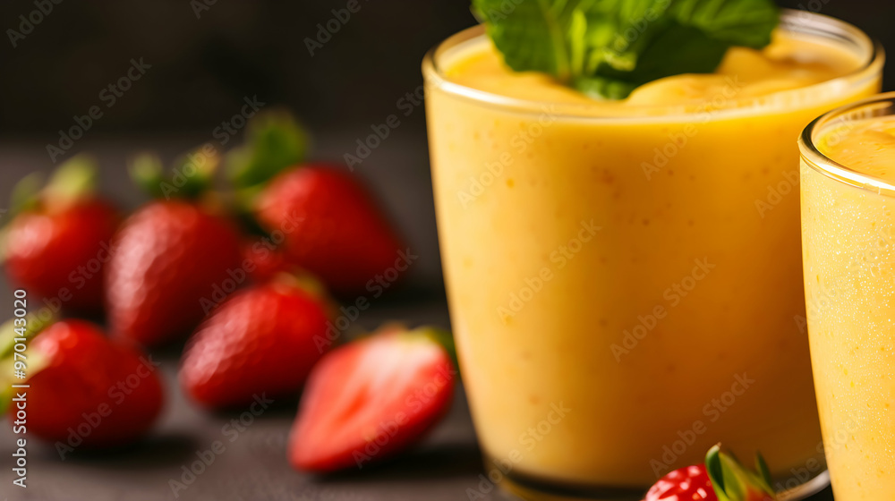Tropical Fruit Smoothie Luxury Yacht Deck Ice Tropical Fruit Smoothie Luxury Yacht Deck Ice
